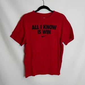 Nike Red T-Shirt with Winning Slogan